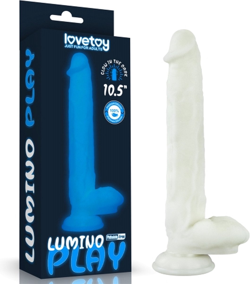 LoveToy - Glow in the dark - 10.5'' Lumino Play Silicone Dildo