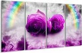 Peinture sur verre rose | Violet, gris | 160x80cm 4 Liège | Tirage photo sur verre |  F005864
