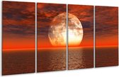 Peinture sur verre Sunset | Rouge, gris, blanc | 160x80cm 4 Liège | Tirage photo sur verre |  F000444