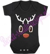 Kerst Romper Rudolf | Maat 62/68 | Kraamcadeau | Kraampakket | Baby Cadeau | Rompertje | Babykleertjes