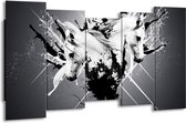 Peinture sur toile Abstrait | Blanc, noir, gris | 150x80cm 5Liège