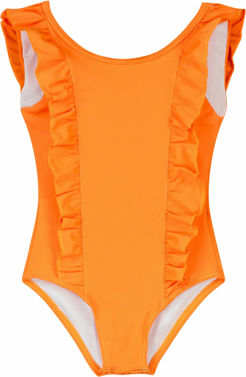 Supercute baby badpak oranje met drukknopen maat 68/74