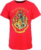 Harry Potter Hogwarts Embleem Kinder T-Shirt Rood