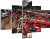 Peinture sur verre Mustang | rouge noir | 100x70cm 5Liège | Tirage photo sur verre |  F001829