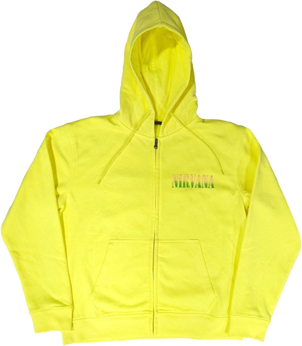 Nirvana - Sorbet Ray Happy Face Vest met capuchon - S - Geel