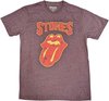 The Rolling Stones - Gothic Text Heren T-shirt - S - Bruin