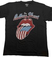 The Rolling Stones - USA Tongue Heren T-shirt - XL - Zwart