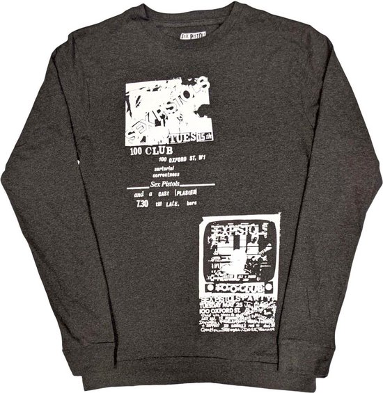 Sex Pistols - 100 Club Longsleeve shirt - M - Grijs