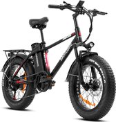 XWC05 Fatbike E-bike 20’’ banden Fat tire – 7 versnelling Zwart/Rood