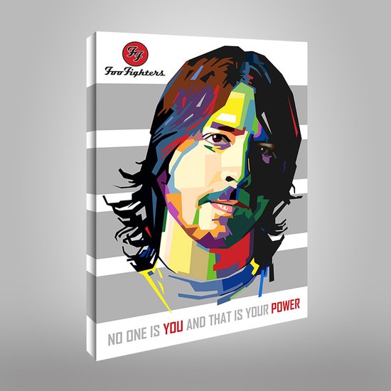 Canvas WPAP Pop Art Dave Grohl - Foo Fighters - 50x70cm