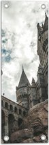 Tuinposter – Onderaanzicht van Hogwarts Castle - 20x60 cm Foto op Tuinposter (wanddecoratie voor buiten en binnen)