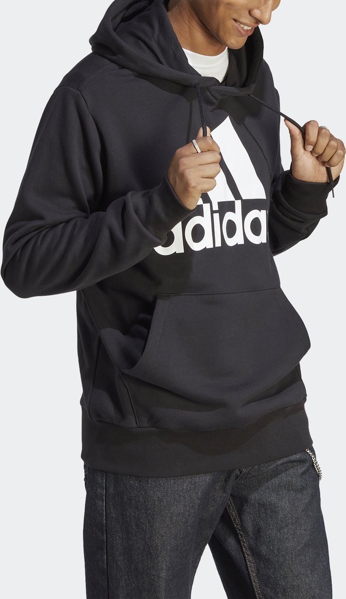 adidas Sportswear Essentials French Terry Big Logo Hoodie Heren Zwart