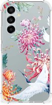 GSM Hoesje Geschikt voor Samsung Galaxy A54 Telefoonhoesje Valbescherming met transparante rand Bird Flowers