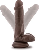 Blush Dildo Love Toy Dr. Skin Plus 6 Inch Posable Dildo With Balls Chocolate Bruin