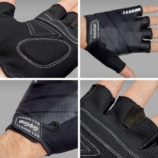 GripGrab - Rouleur Padded Korte Vinger Zomer Fietshandschoenen Wielrenhandschoenen met Padding - Zwart - Unisex - Maat M van Merkloos — afbeelding 3