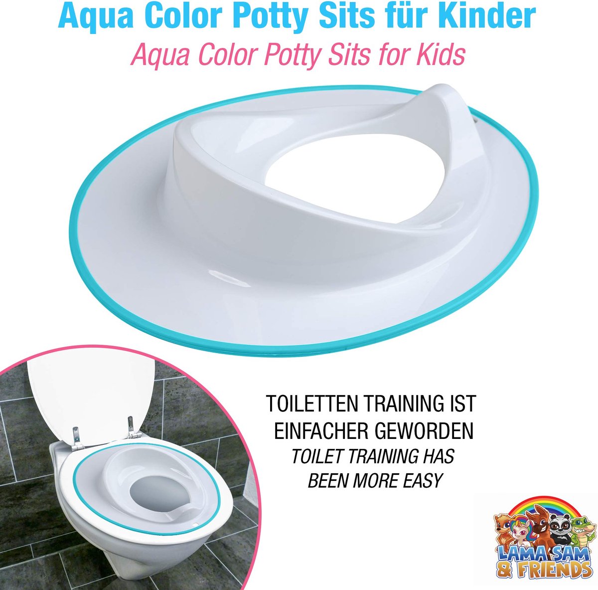 Wc-Sitz De Luxe Perlgrau/Rosé - Toiletzitting voor kinderen