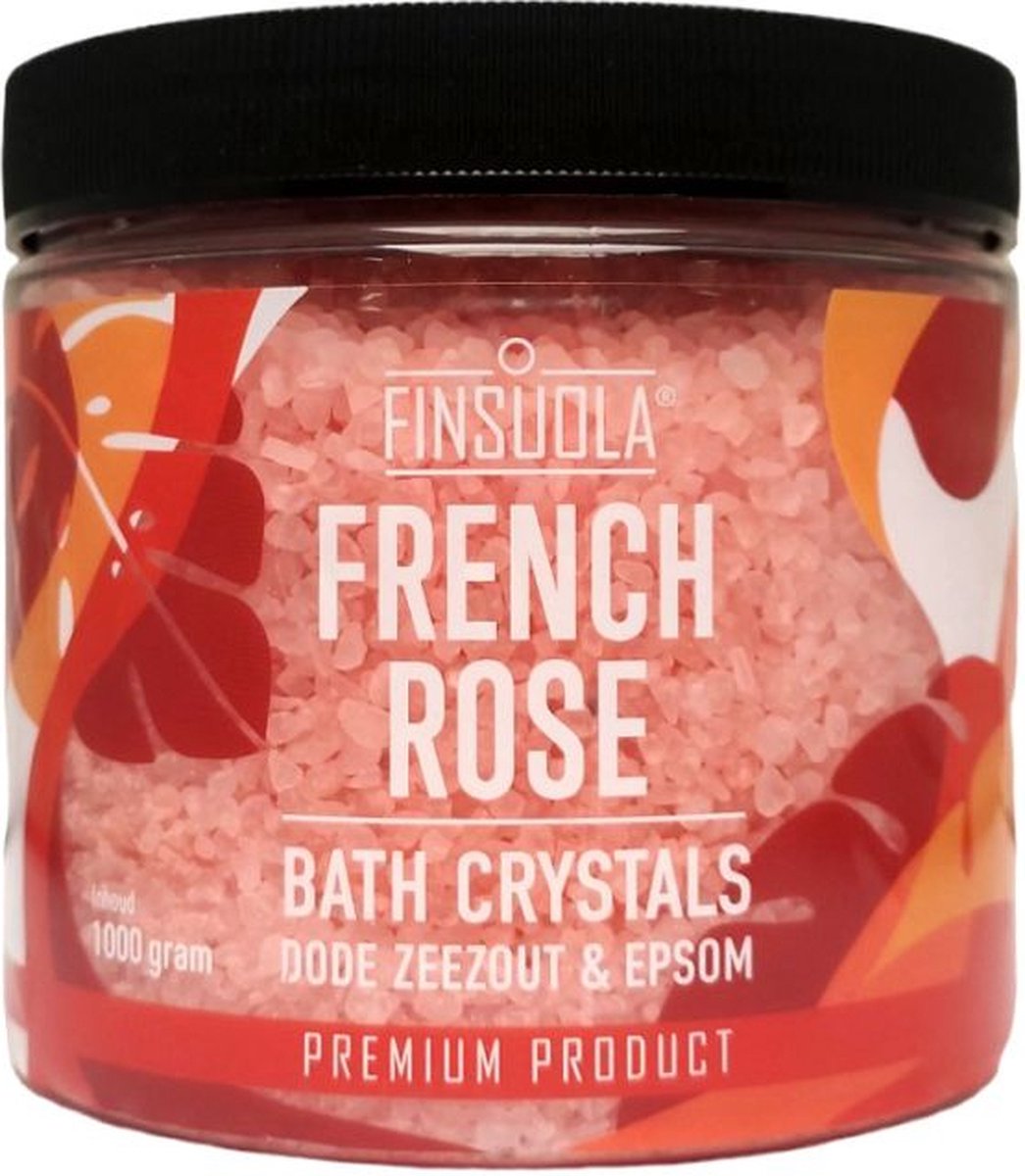 Finsuola badkristallen zeezout French Rose 1KG