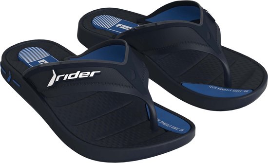 Rider Sprint Kids Slippers Heren Junior - Black/Blue - Maat 30