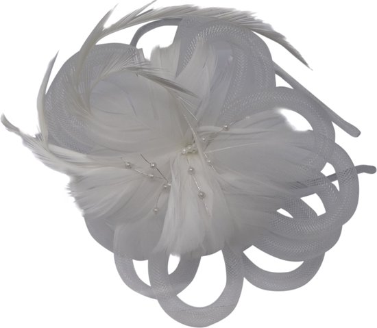 Jessidress® Bruids Haaraccessoires Diadeem Haarband Feestelijke Haar Diadeem met haarbloem - Wit