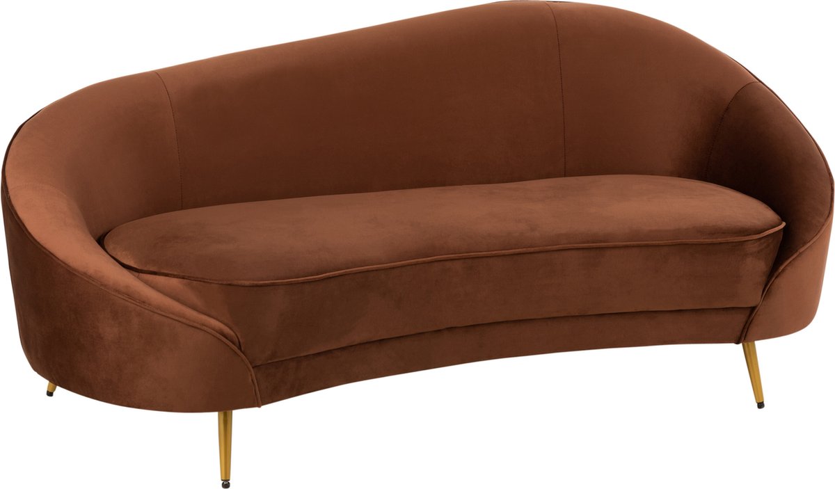 J-Line sofa Elisabeth - textiel/metaal - bruin