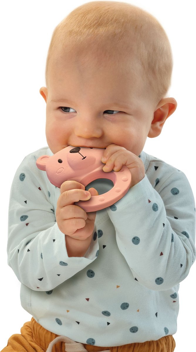 SES - Tiny Talents - Bijtspeeltje Bo beer - 100% natuurrubber - Bijtring - met handige zachte handgreep - gemaakt van veilige materialen - Baby Speelgoed van SES — afbeelding 2