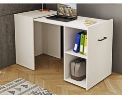 Mobistoxx Uitschuifbaar bureau SMOLTY wit