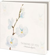 Kaartenmapje met env, vierkant: Thinking of you, Michelle Dujardin