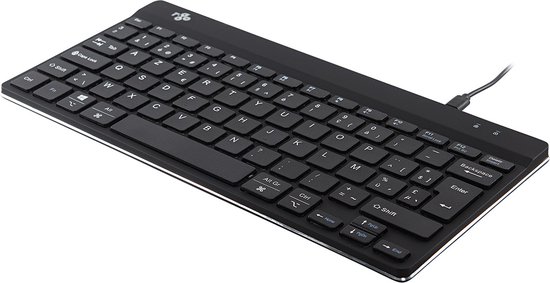 R-Go Compact Break Toetsenbord AZERTY (BE) zwart bedraad, inclusief pauze software