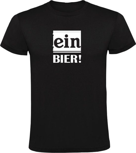 EinBier T-shirt Heren | bier | een | lekker | drinken | zuipen | borrel | kroeg | cadeau geven