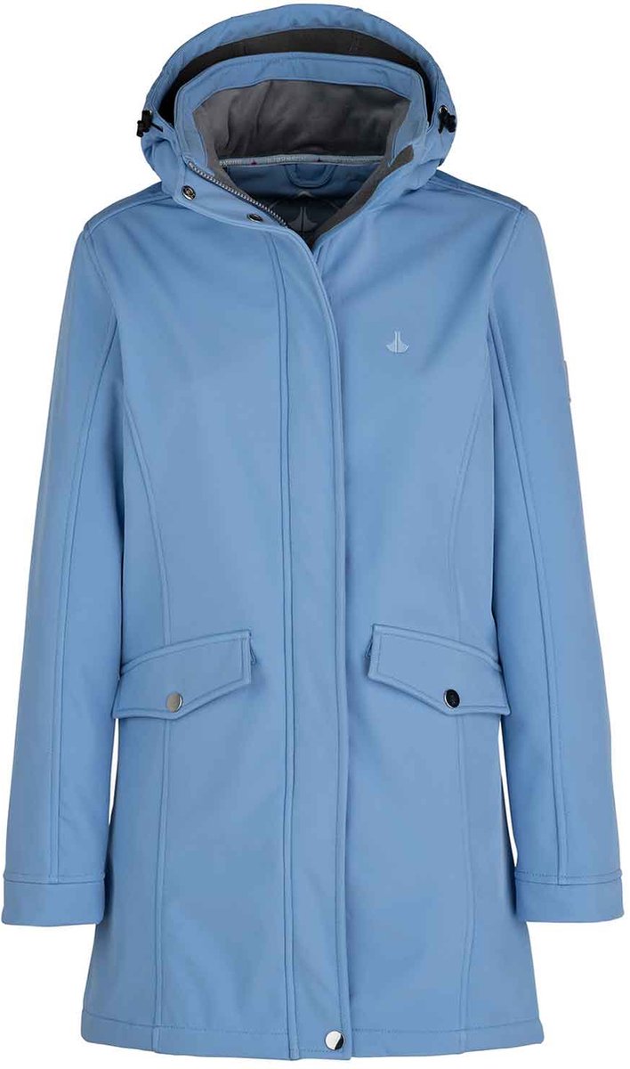 BJØRNSON Ylva Softshell Parka Tussenjas Winddicht Dames Korenblauw