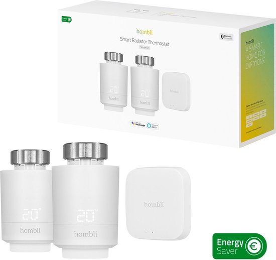 Hombli Smart Radiator Thermostat Starter Kit – Slimme radiatorknop –  Thermostaatkraan... | bol.com