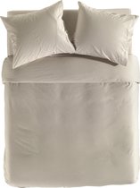 dekbedovertrek en coton Premium Clemens sable - double (200x200/220) - haute qualité - aspect luxueux