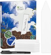 OwnGrown® Houten Plantenlabels / Steeketiketten planten - 120x - Weerbestendig