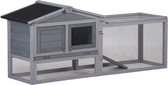 Topmast - Konijnenhok Sunshine - Grijs - 155 x 53 x 70 cm
