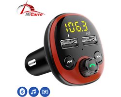 MiCarro BT21 Bluetooth FM Transmitter - 2x USB - handsfree bellen - snellader