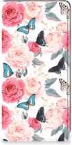 Flipcase Cadeautjes voor Moederdag Geschikt voor Samsung Galaxy A34 Smartphone Hoesje Butterfly Roses