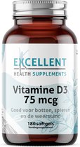 Vitamine D3 - 75 mcg - 180 stuks