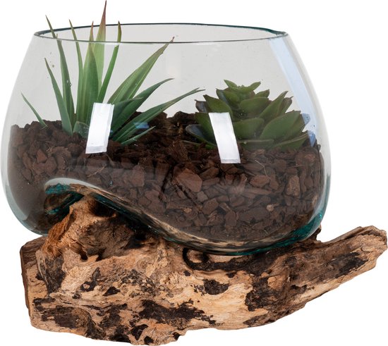 Maison Nordic San Marino Waterdrop - Décoration goutte d'eau avec verre Ã˜15xH15 cm