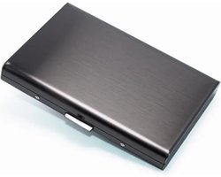 Bankkaartenhouder anti skim - bankkaart beschermer rfid - bankkaarthouder - anti skim - rfid pasjeshouder - rfid - pasjeshouder - pasjeshouder mannen - portemonnee heren pasjes houder - RVS - Zwart