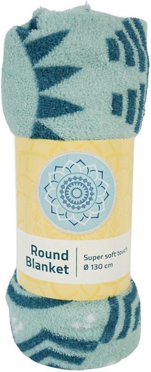 Mantra deken rond extra zacht licht groen 130 cm