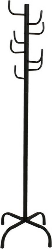 Gerimport - kapstok - zwart - ijzer - 8 haken - 50 x 175 cm