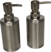 RVS zeeppompje 16 cm - 2 stuks - Navulbare Zeeppomp - 300 ml - Voor keuken Toilet en Badkamer