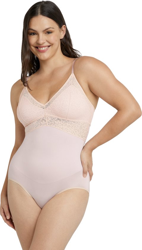 Maidenform Tame Your Tummy Kanten Body Dames Corrigerend Ondergoed - Sandshell - Maat M