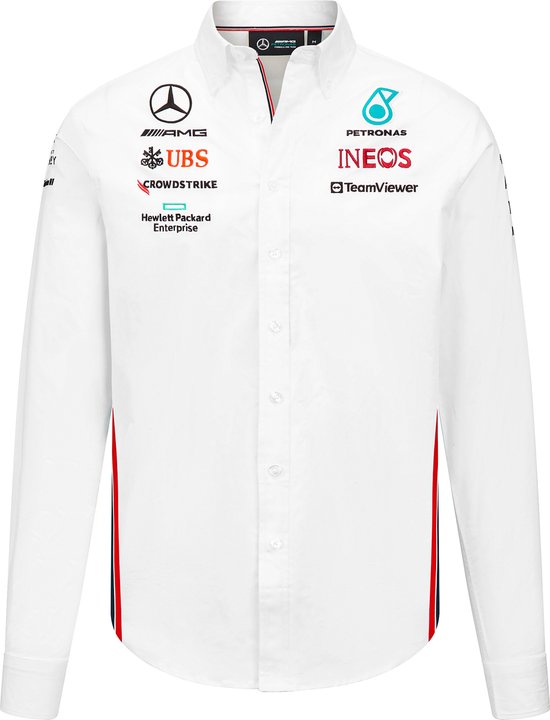 Mercedes Teamline blouse wit 2023 XXL - Toto Wolf - Lewis Hamilton - George Russel - Formule 1 - AMG