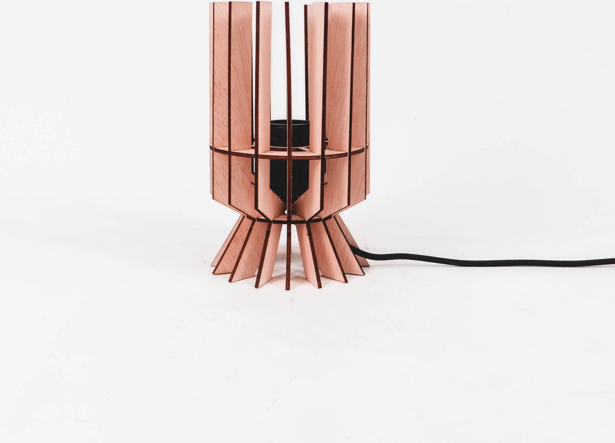 TARA tafellamp - WOMP - de houten lamp - tafellamp - lasergesneden - bouwpakket - multiplex - hout - e27 - sfeerlicht