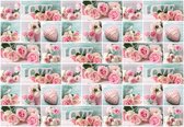 Papier peint photo - Papier peint intissé - Collage photo de Roses et Amour - 312 x 219 cm