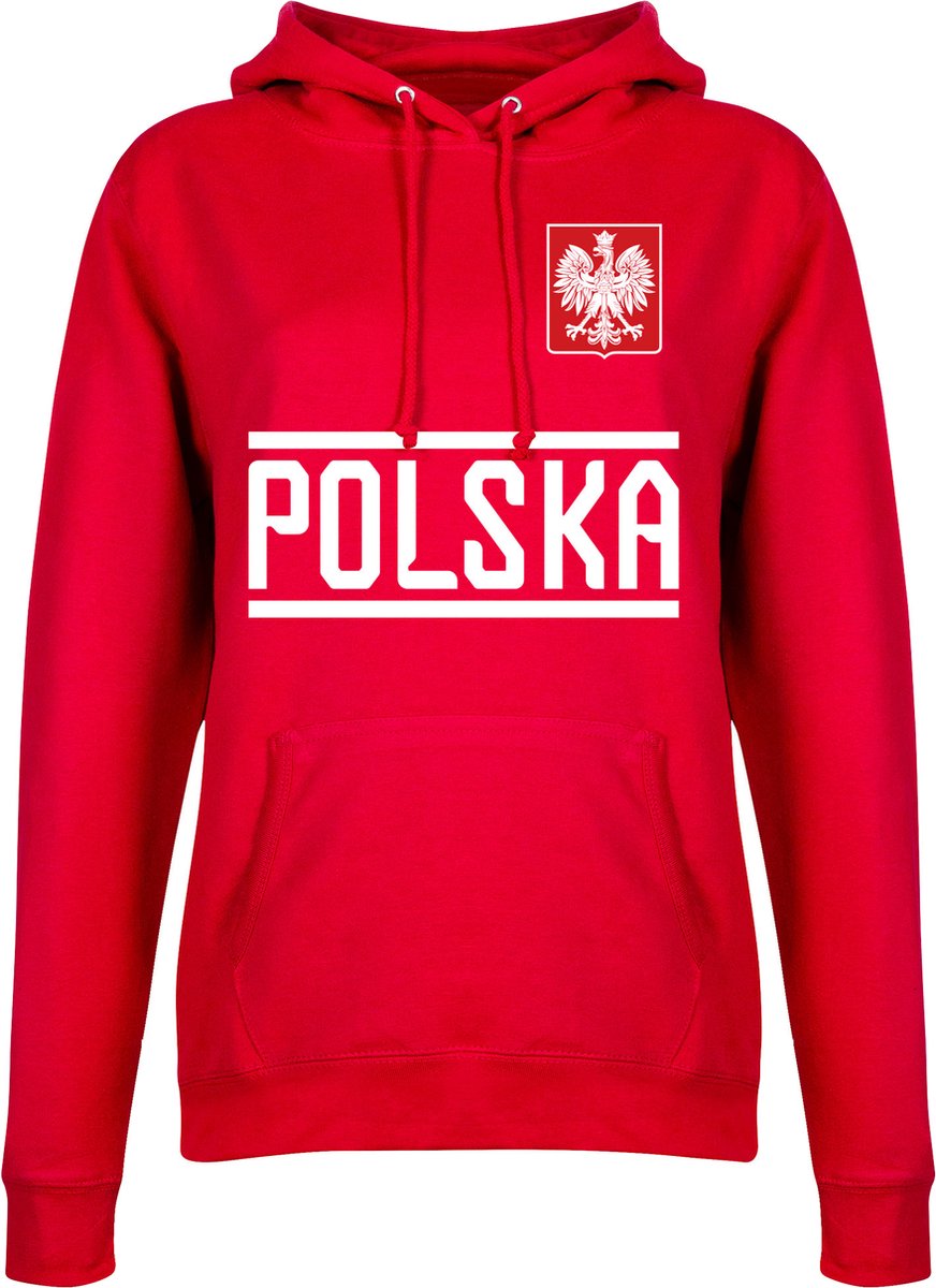 872x1200.jpg Polen Dames Team Hoodie - Rood - XXL - Afbeelding 1