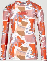 O'Neill - UV-Zwemshirt met lange mouwen voor vrouwen - Desert - UPF50+ - Patchwork print - maat S