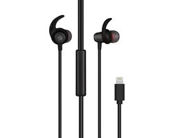 Phreeze EP15 Bedrade Oortjes - Zwart - In-Ear Sport Headset met Haakjes - Headset - Geschikt voor Apple iPhone Oortjes met Draad