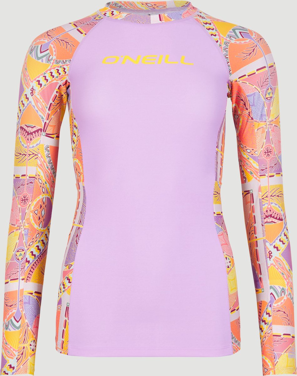 O'Neill - UV-Zwemshirt met lange mouwen voor vrouwen - Anglet - UPF50+ - Yellow Scarf - maat S